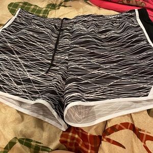Black and white Athletic shorts